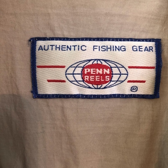 Penn Reels Authentic Fishing Gear Beige Shirt XL - Picture 4 of 12
